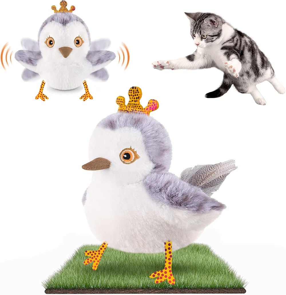 Migipaws Flapping Sandpiper Cat Toy USB Chargeable Interactive Kicker