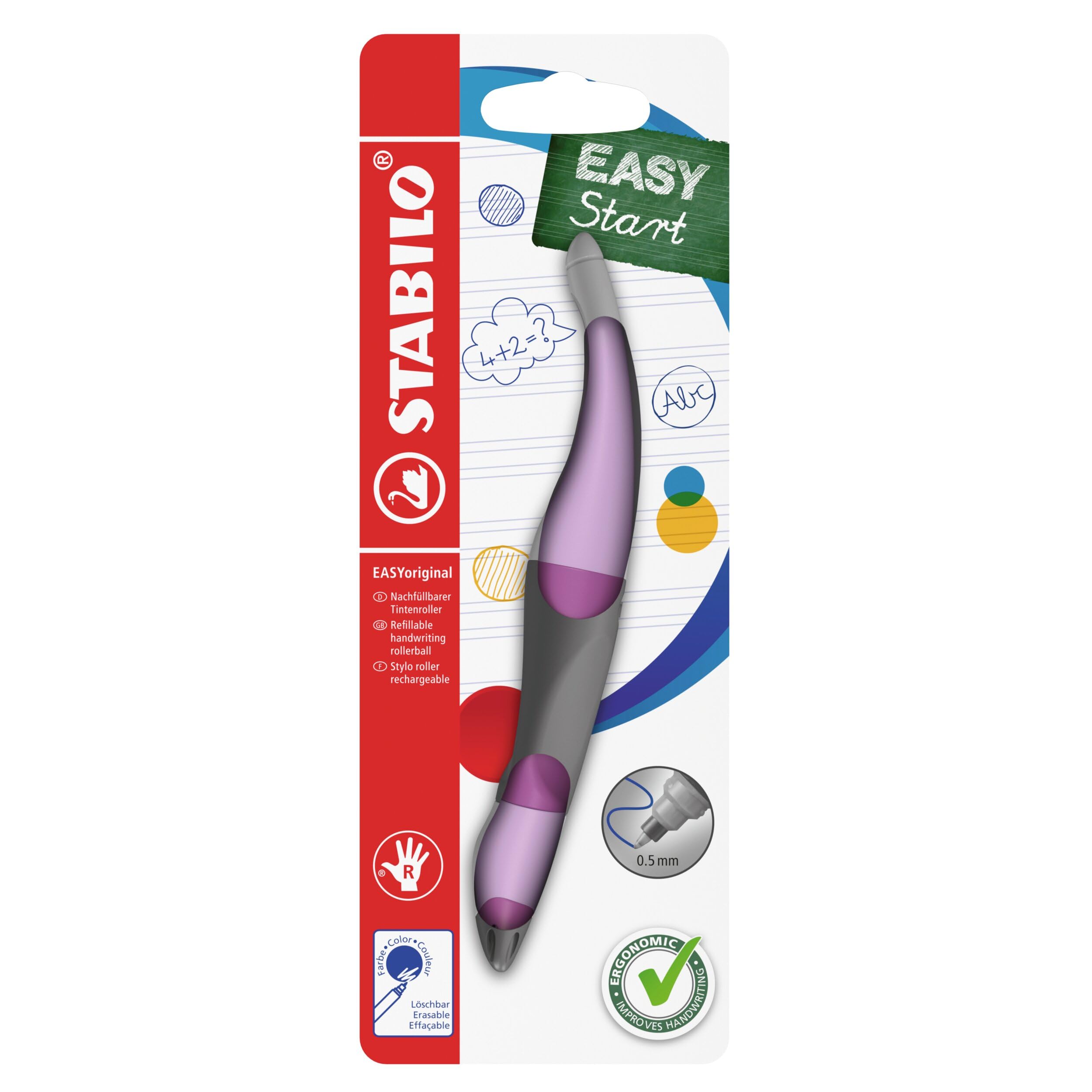 STABILO Handwriting Pen - Easy Original Pastel - Right-Handed - Lilac Haze