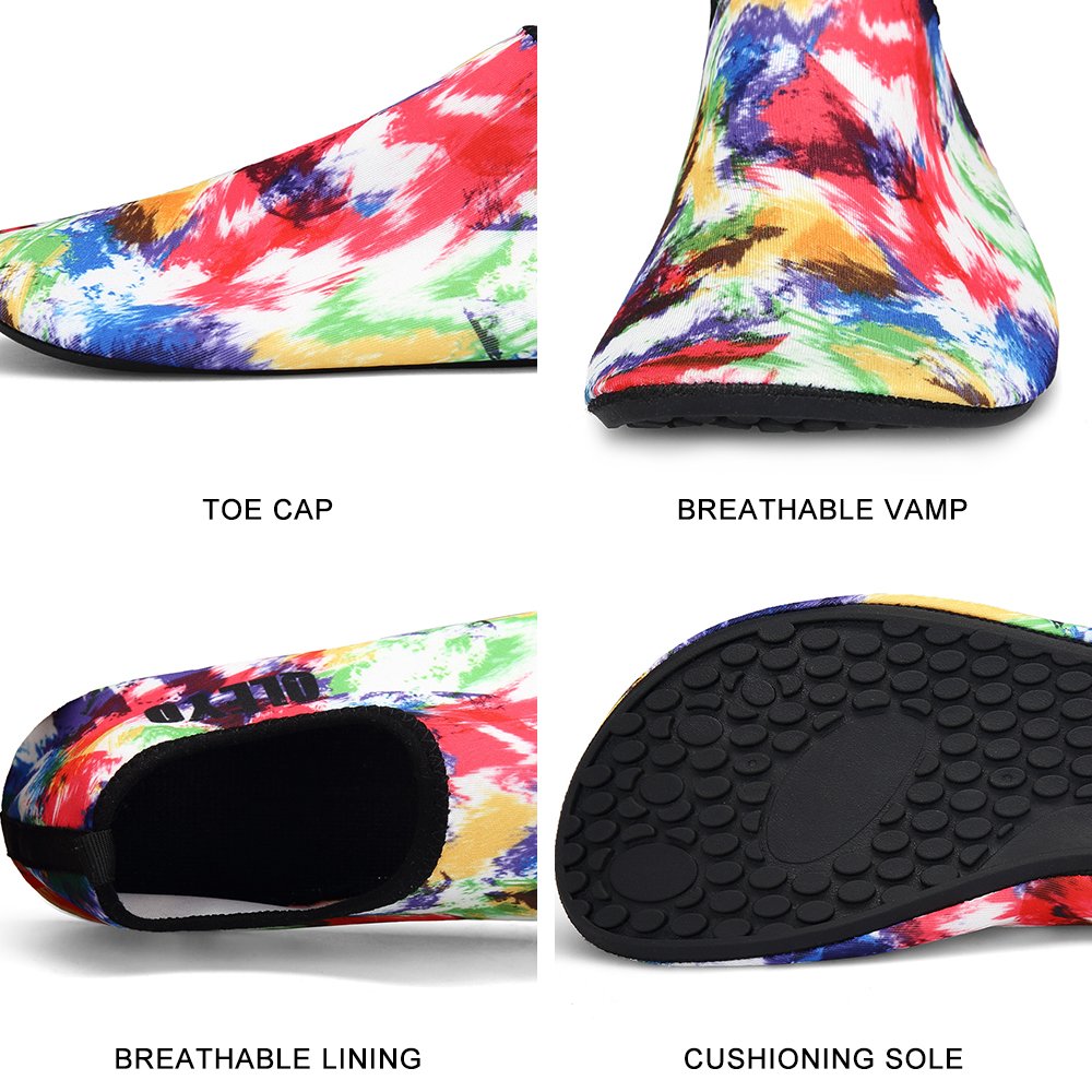 QLEYO Water Shoes Quick Dry Shoes for Men and Women Barefoot Skin Shoes Beach Water Shoes for Swim Yoga surf VDSX003-U22-35/36