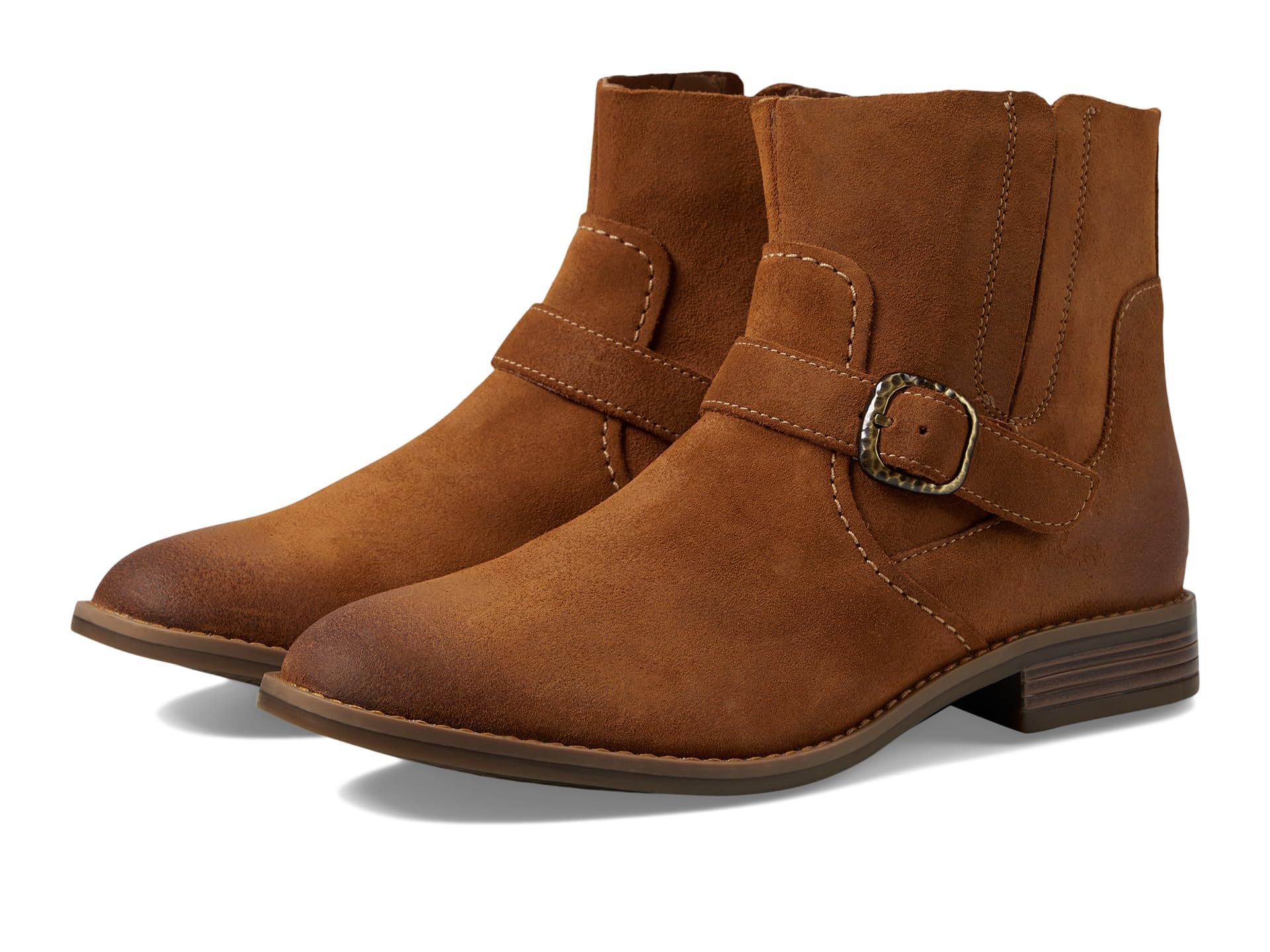 Clarks Women’s Camzin Loop Ankle Boot, Tan Suede, 9 Wide US