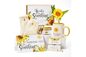 KEDERWA Birthday Gifts for Women, Sunflower Gifts for Women Get Well Soon Gift Self Care Package Thinking of you Self Care Gifts for Mom Sister Best Friends Grandma