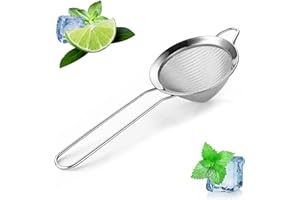 Fine Mesh Strainer Stainless Steel - Cocktail Strainer Fine Mesh Kitchen Strainer with Handle - 9 Inch / 23cm Fine Mesh Strai