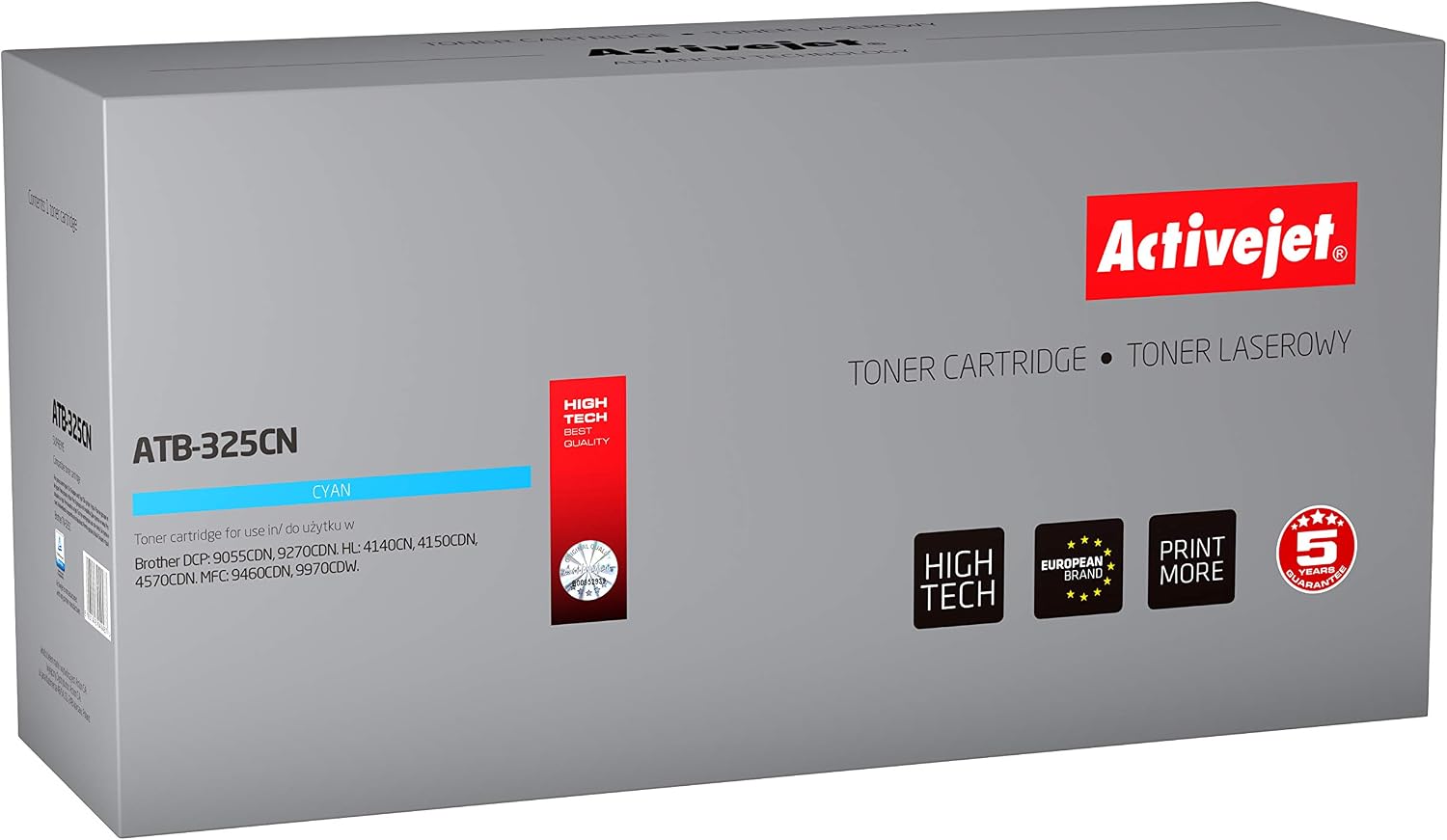 Active Jet ATB-325CN TN-325C Laser Cartridge, Cyan