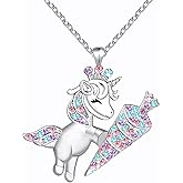 M&Ostyle Necklace for Girls Pendant Necklaces Jewelry Gifts for Girls Daughter Granddaughter Niece Birthday Christmas Graduation Gift over 3 Years old