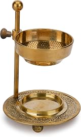 Ajuny Brass Golden Incense Burner Adjustable Design for Home Decor view 1