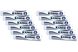 Dynarex DynaLube Lubricating Jelly, Water Soluble and Sterile Lubricant Jelly, Used for Body Orifices, Hinged Instruments and Medical Devices, 1 Box of 12 DynaLube 4 oz. Tubes