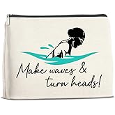 LyoGao Swimming Gifts for Women Swimmer Makeup Bag, Swim Gift for Swimming Team Swim Teacher Coach