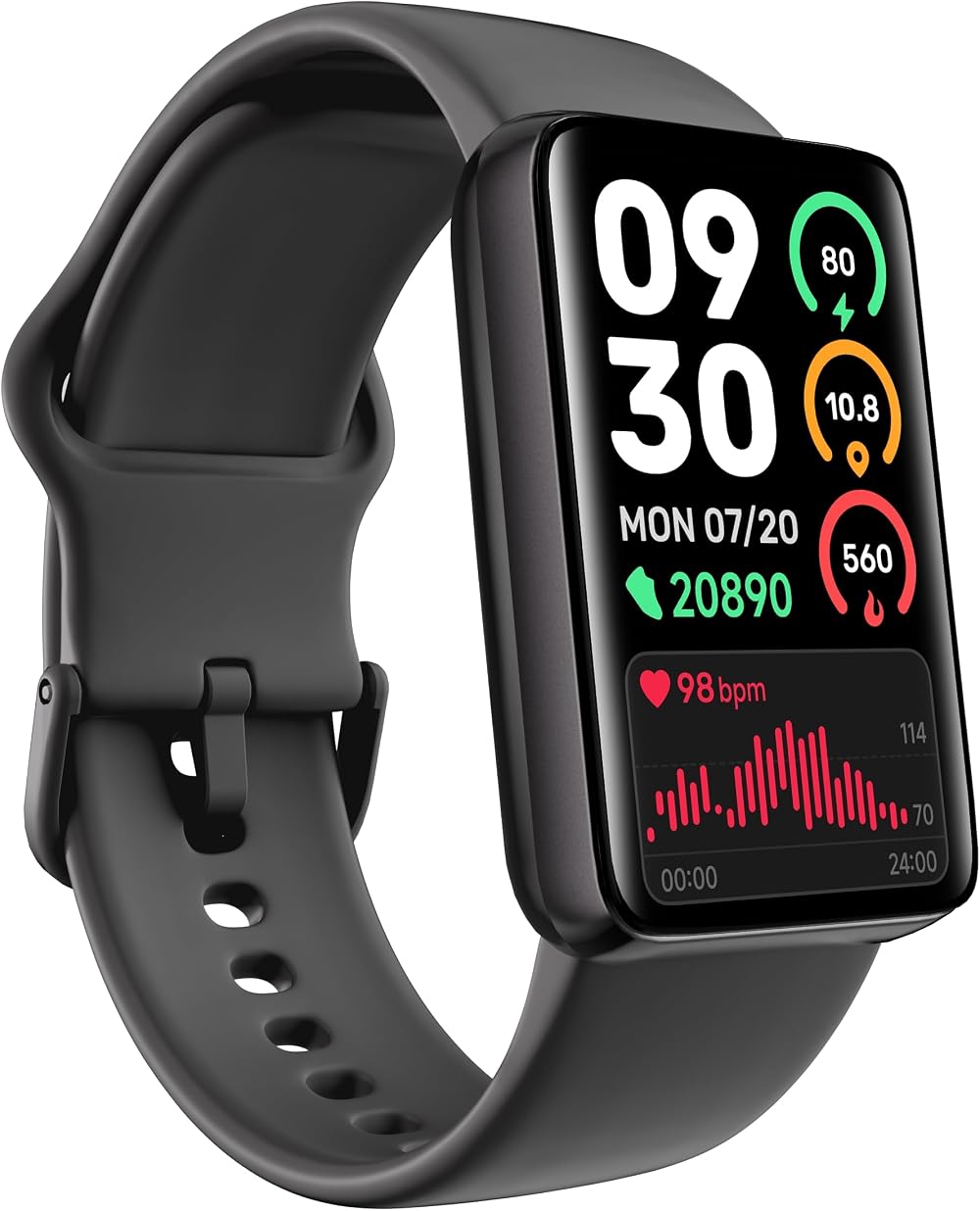 TOOBUR Fitness Watch Heart Rate Sleep Tracker Pedometer 3ATM Waterproof No