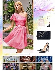 DRESSTELLS Womens Sequin Cocktail Party Dress