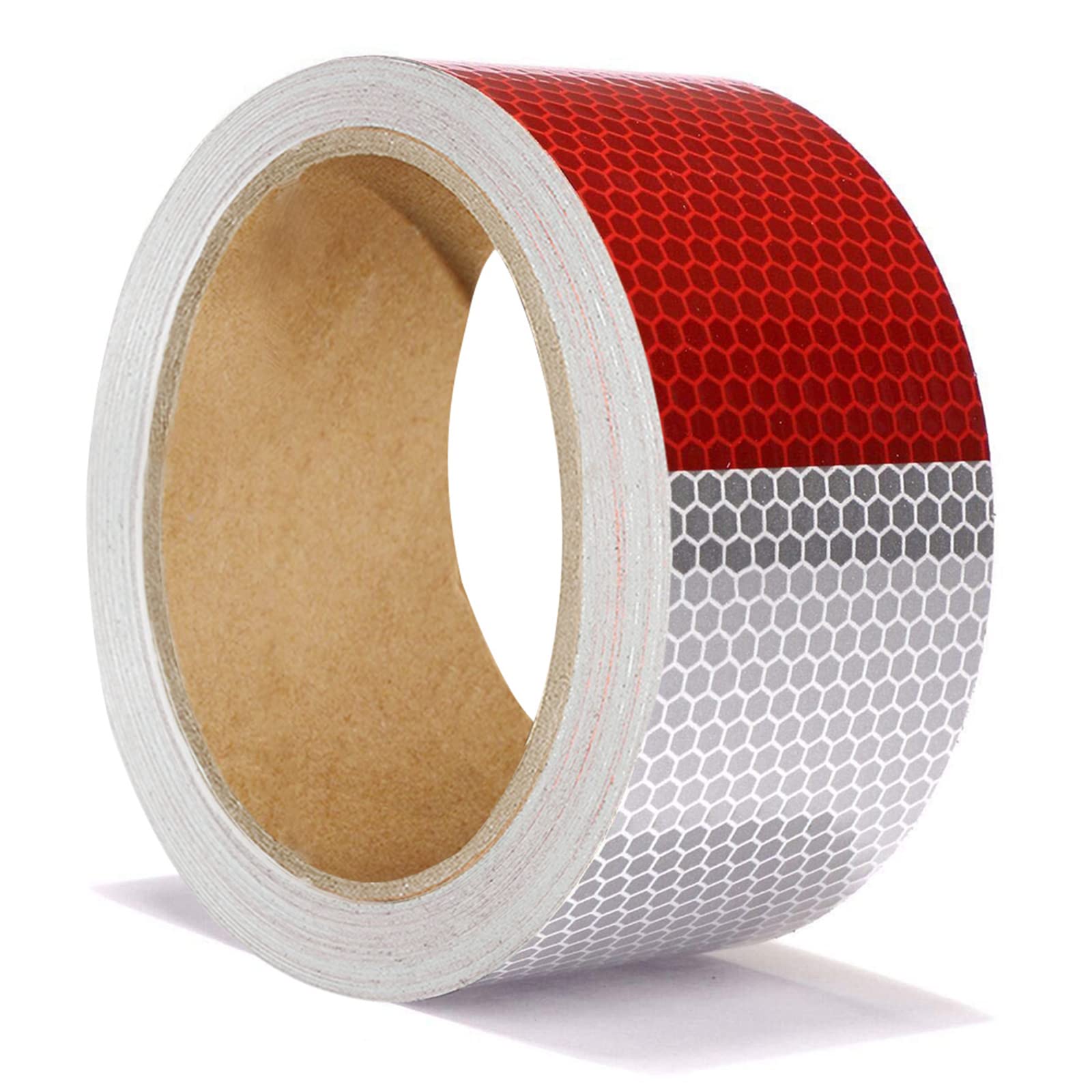 2inch x 33ft Reflective Safety Tape, ONTWIE Reflective Sticker Red White for Trailers - Reflective Warning Conspicuity Tape Stickers High Intensity Waterproof