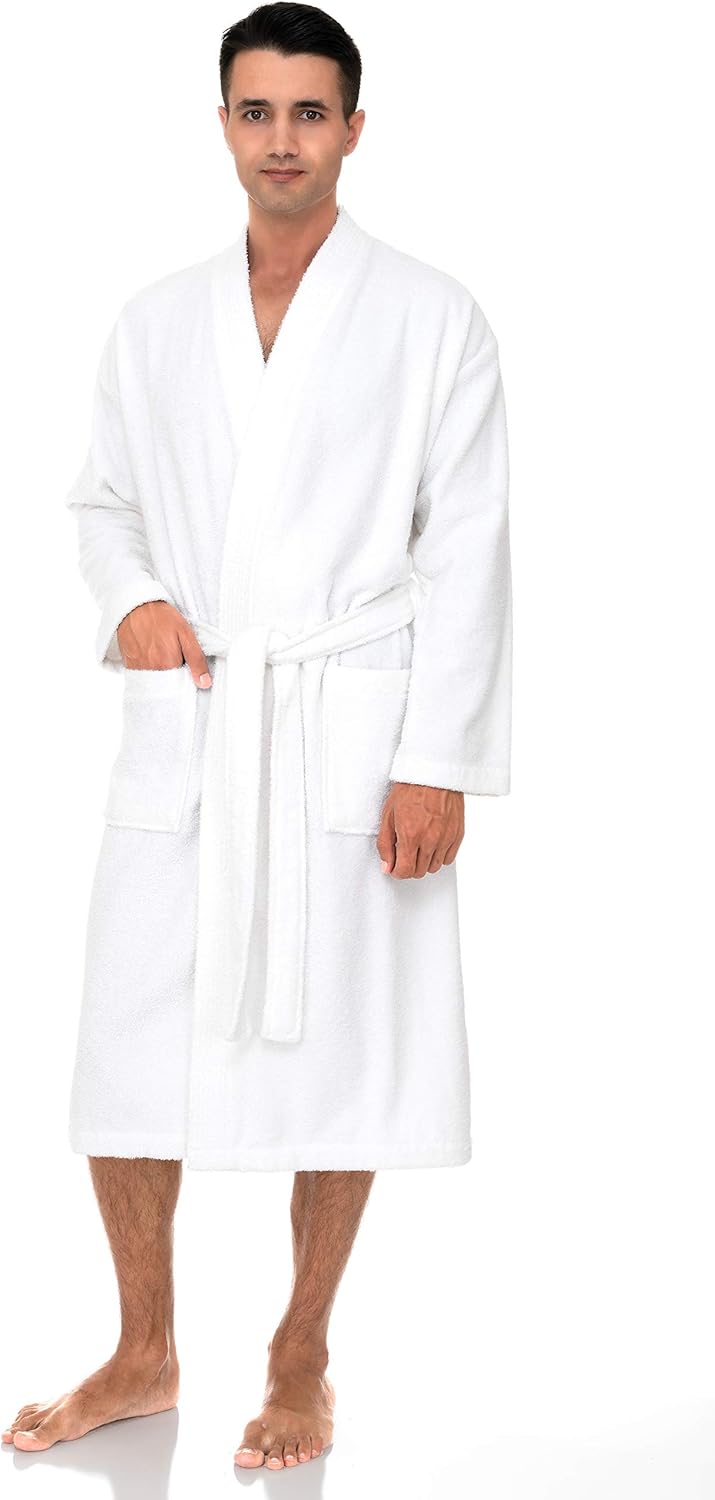TowelSelections Men’s Robe, Turkish Cotton Terry Kimono Bathrobe at  Men’s Clothing store