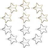 PAGOW 12PCS Star Hair Clip Valentine Pin Exquisite