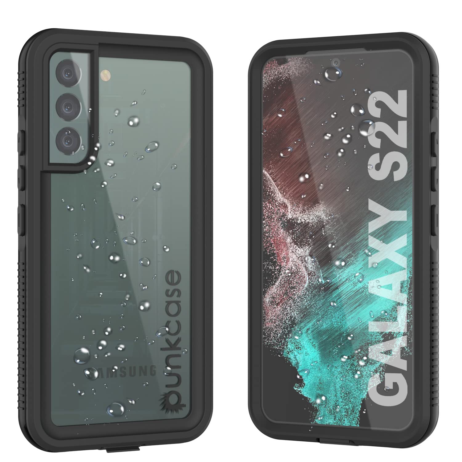 Punkcase Galaxy S22 Waterproof Case [Ultimato Series] [Slim Fit] [IP68 Certified] [Shockproof] [Dirtproof] [Snowproof] Armor Cover for Galaxy S22 5G (6.1") (2022) [Black]