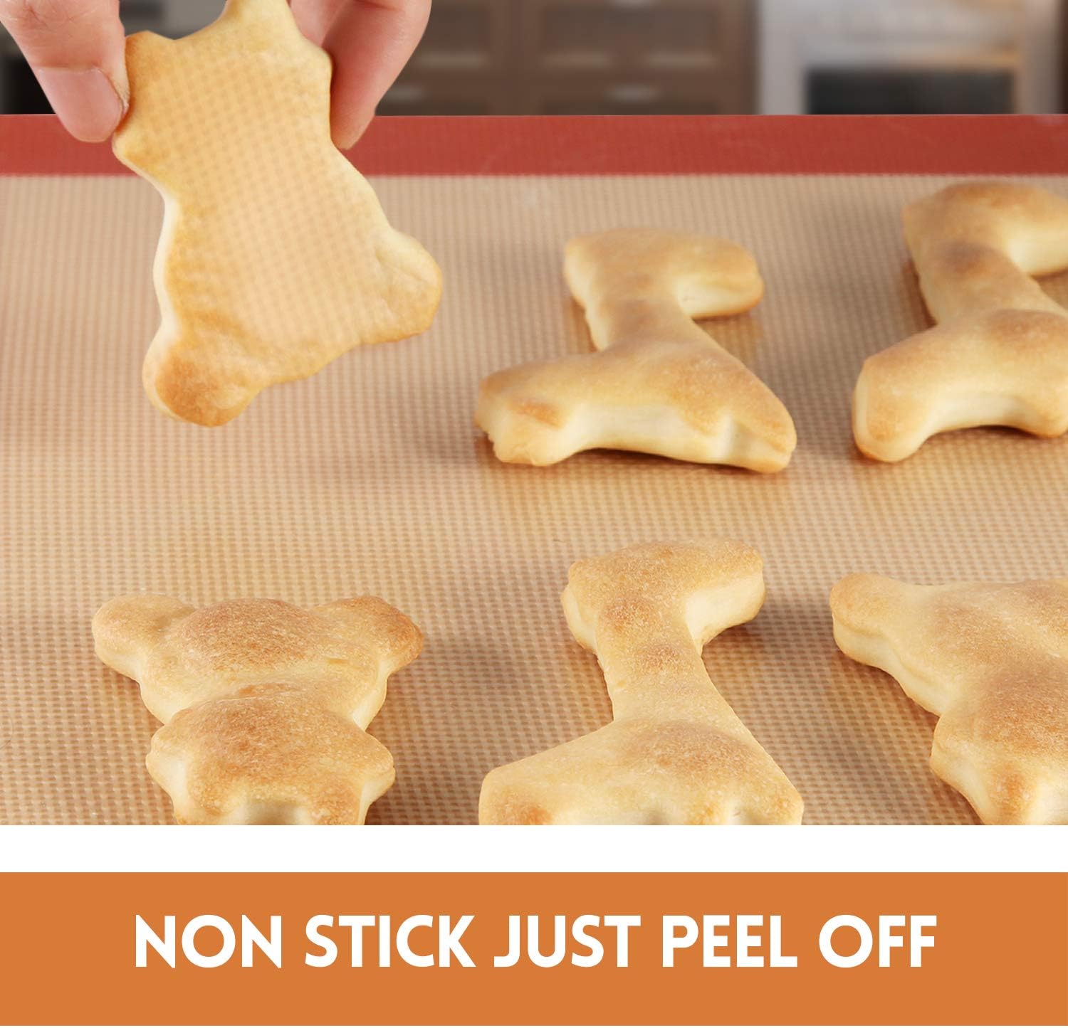 STATINT Silicone Baking Mat Non-Stick, Set of 2 Half Sheet Heat Resistant Liner | Cookies, Meats, Vegetables, Pastries | Reusable, Eco-Friendly, Dishwasher Safe, 16.5" x 11.6": Kitchen & Dining