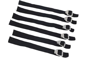Catcher Shin Guard Straps, 6Pcs Catchers Gear Baseball Leg Guard Straps with Rustproof Metal Buckles