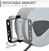 DURHAND Retractable Air Hose Reel 10m Wall Mount 3/8" BSP 4.5mm Grey view 4