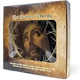 Logos Trading Post Crown of Thorns, Authentic Jesus Crown for Decoration | 9", Headpiece Replica, Purple Satin Cloth Included, Crafted In The Holy Land of Jerusalem, Ideal for Easter &amp; Lent Decor