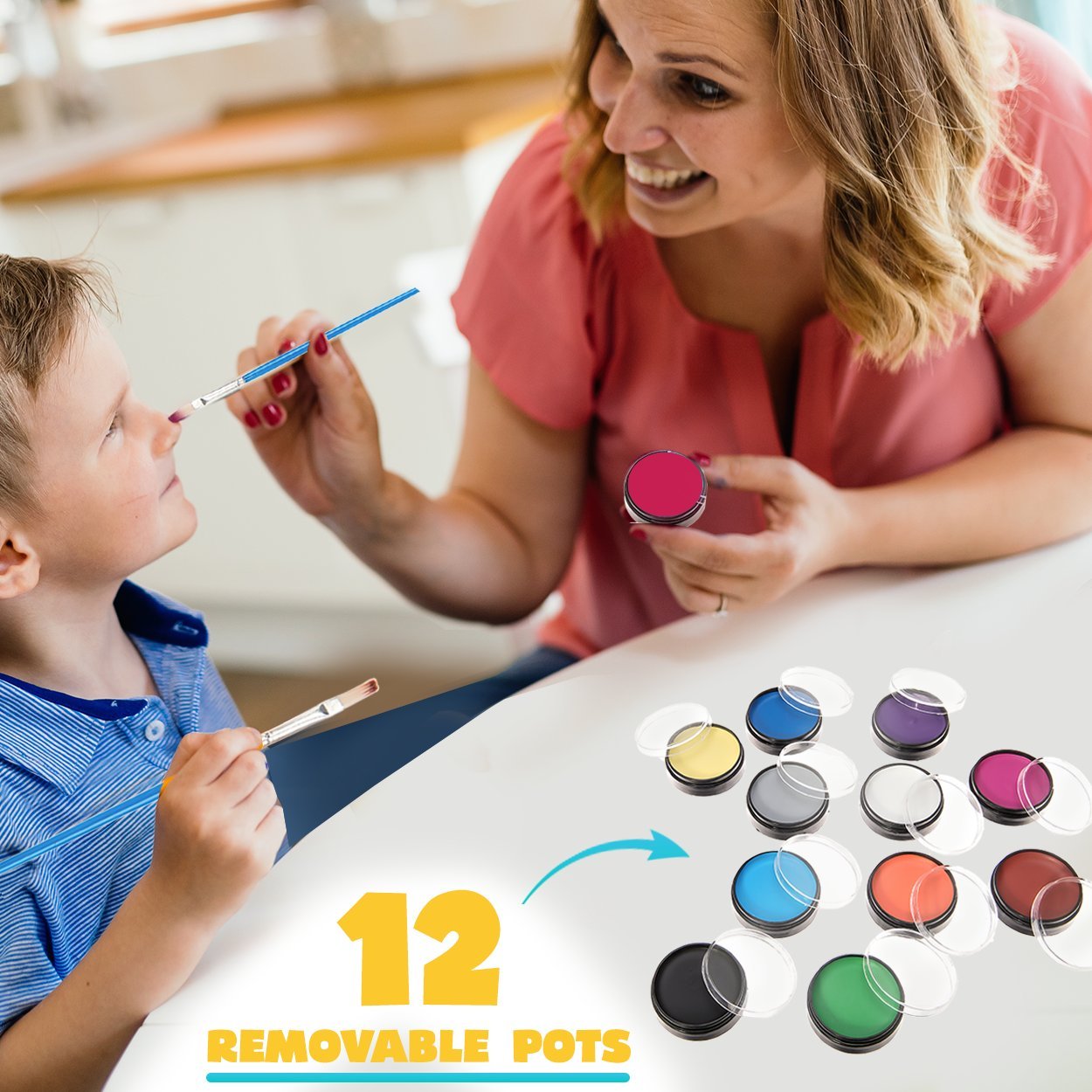 Blue Squid Face Paint Kit Professional Best Quality Painting For Kids