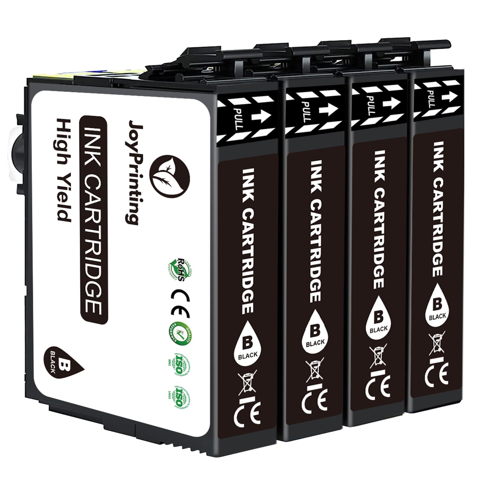 JoyPrinting 604XL Ink Cartridges Replacement for Epson 604 Ink Cartridges Black for Epson Expression Home XP-2200 XP-2205 XP-3200 XP-3205 XP-4200 XP-4205 WF-2910 WF-2930 WF-2935 WF-2950 (4 Black)