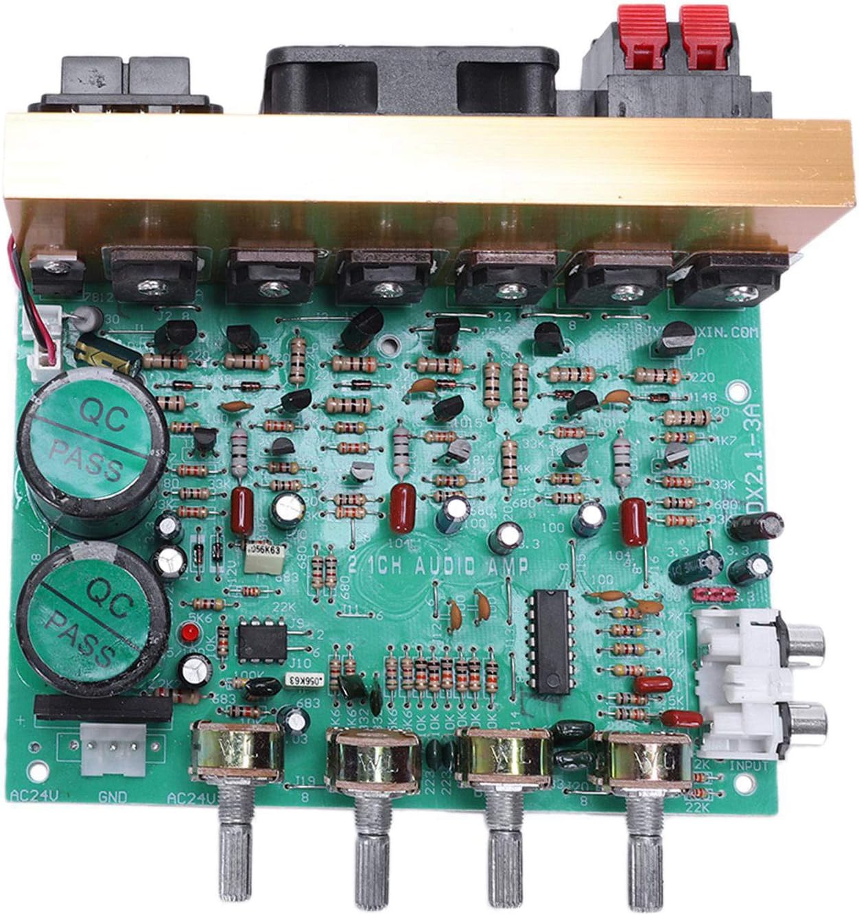 Noblik Audio Amplifier Board 2.1 Channel 240W High Power Subwoofer Amplifier Board Amp Dual Ac18-24V Home Theater