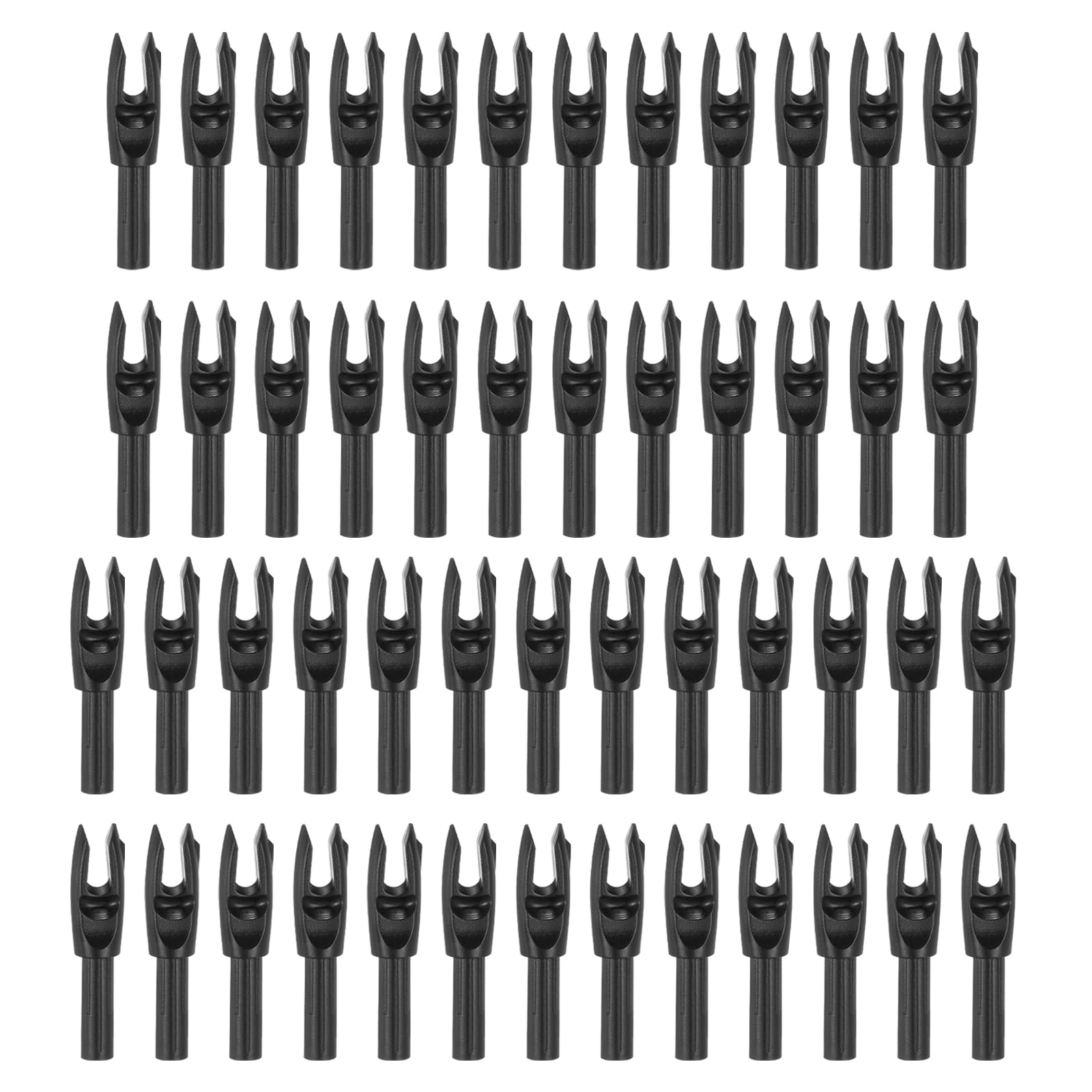 PATIKIL Archery Arrows Nocks 4.2mm 0.165", 50 Pack Insert Arrow Nock Replacement for Hunting Arrows Compound Bow Recurve Bow, Black