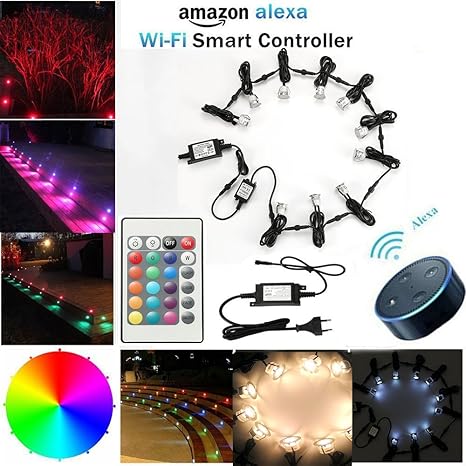 FVTLED 10er Set Led Bodeneinbaustrahler DC12V Ø31mm 0.6W LED Boden Licht IP67 Wasserdicht Led Einbaustrahler Außen Terrasse K