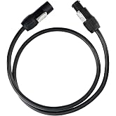 3' True1 Male to Female Jumper, Locking Power Cable, Black, IP65, 14 AWG