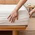 BESTOUCH Queen Fitted Bottom Sheet：Breathable 100% Washed Cotton Linen-Like | 16-19 Inch Deep Pocket Fits Mattress - Fade Res