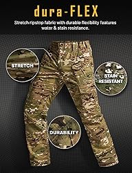 CQR Men's Flex Ripstop Tactical Pants, Water
