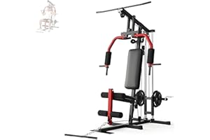 Home Gym System, All in One Home Gym Machine, Multifunctional Gym Machine, 400 Lbs Home Gym Station with Pulley System, Full 