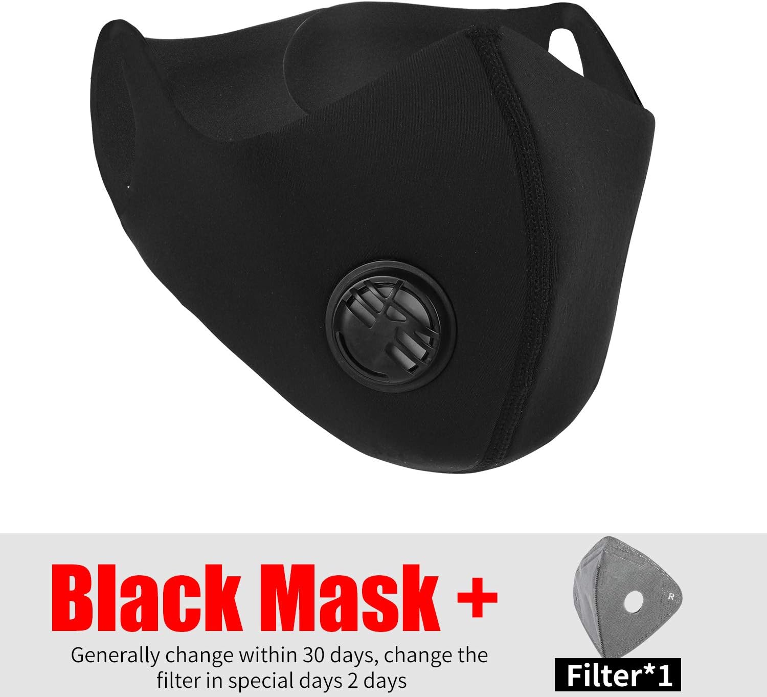 West Biking N95 Mask with Filters, Breathing Dust Mouth Face Mask for Air Pollution, Replaceable Activated Carbon PM2.5 Respirator Sports Mask