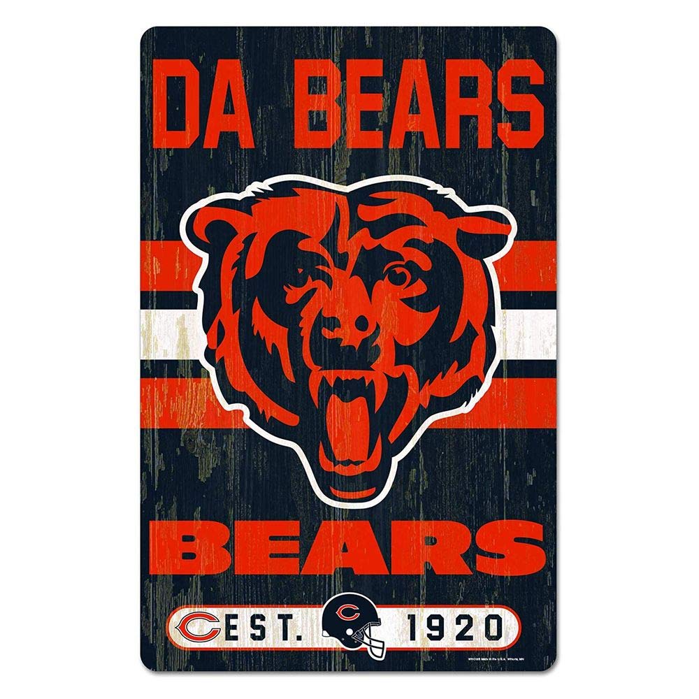 WinCraft NFL Chicago Bears Team Color Wooden Plaque, One Size