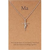 Lcherry Birthday Gifts for Grandma Mom Daughter Teacher Cross Necklace for Women Christian Necklaces Religious Gifts Jewelry for Women Mother's Day