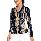 Soneven Women's Quarter Zip Polo Collared Golf Shirt Moisture Wicking Shirts Slim Fit for Casual Work