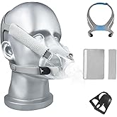 Airfit F30 Replacement Headgear Strap with Magnetic Clips and Strap Cover 2 Pack Adjustable Home Ventilator Mask Headband Compatible for Airfit F30 Full Face CPAP Mask – Standard Size