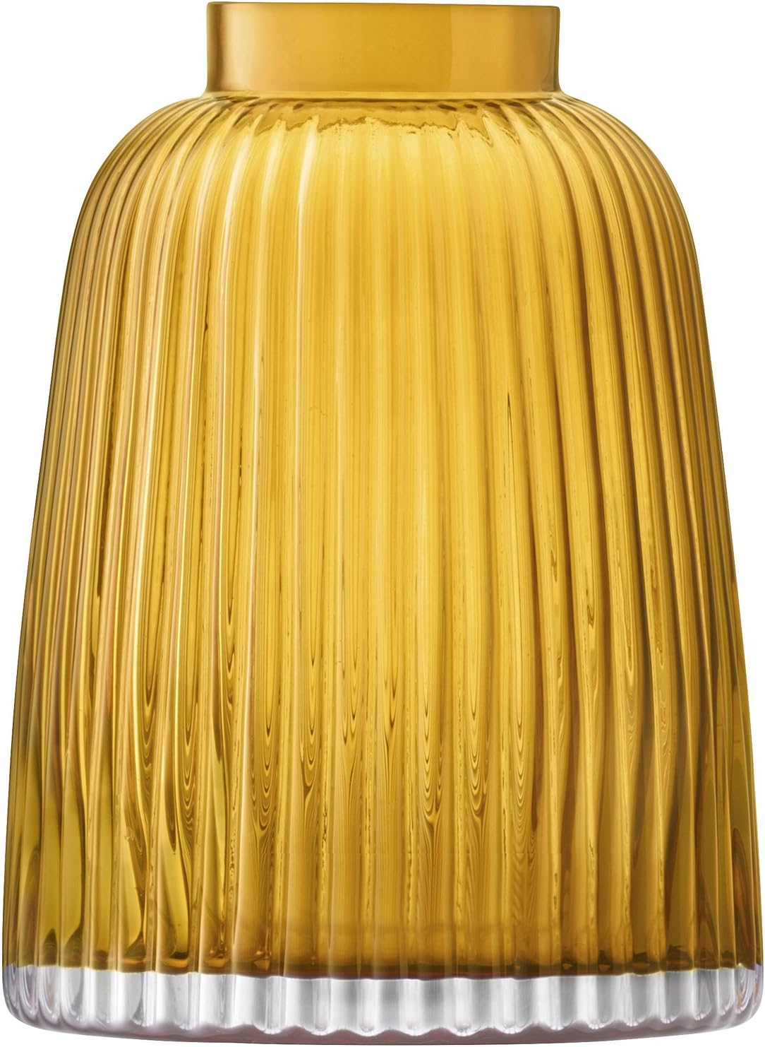LSA International Pleat Vase H26cm, Amber, 19.3 x 19.3 x 26.6 cm
