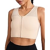 INRANXISM Women Chest Binder FTM Transgender Zip Up Elastic Breast Binder Breathable Half Cool Fabric Tank Top