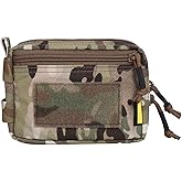 Tactical Plug-in Debris Storage Waist Bag - 500D Nylon Small Molle System Pouch Hook and Loop Front Panel
