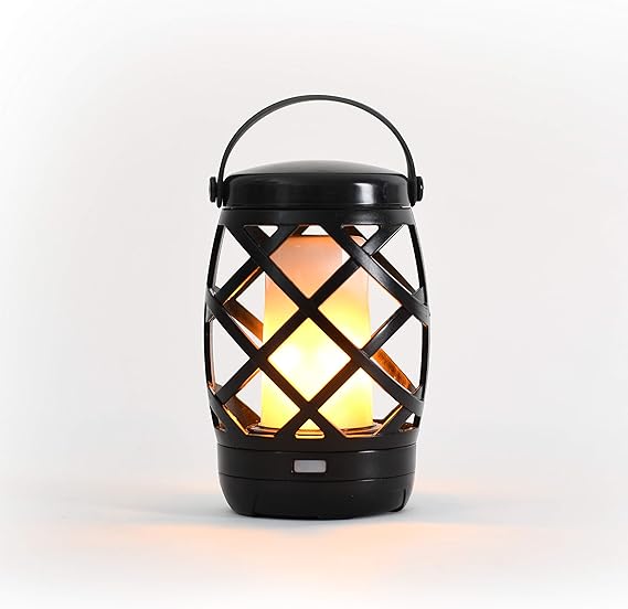 Auraglow Battery Operated Flickering Flame Outdoor Garden Hanging Gazebo Light LED Camping