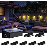 Fence Lights Solar Powered Outdoor Waterproof Outside Wall LED Landscaping Lamp 8 Pack for Yard, Deck, Patio, Rail, Garage, P