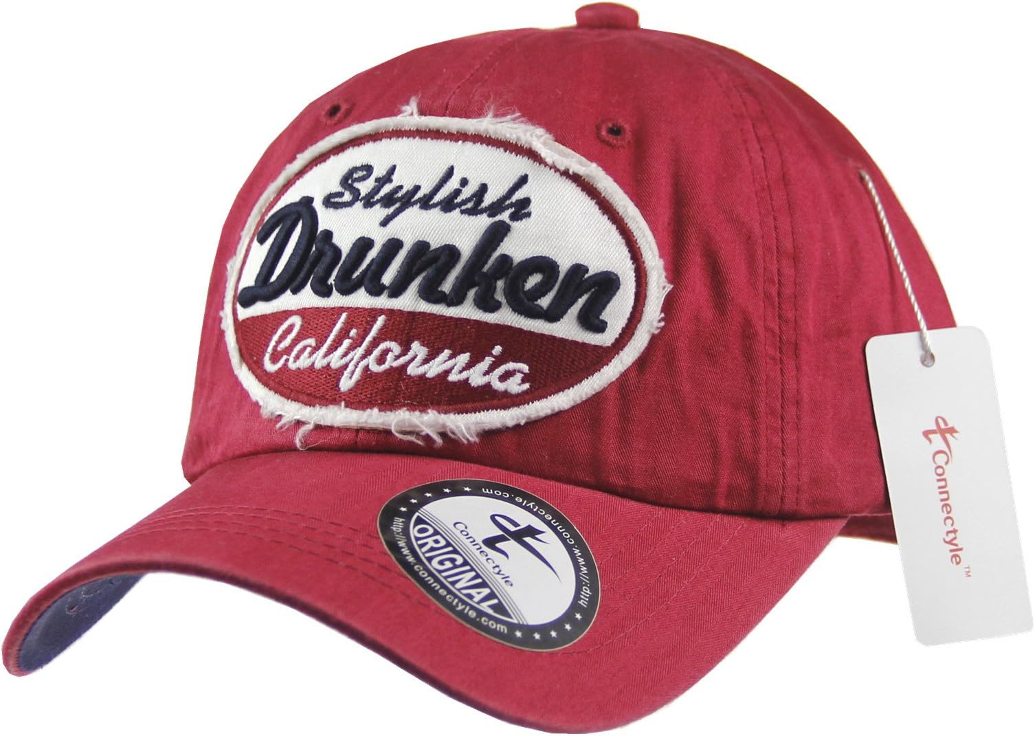 Distressed Vintage Cotton Baseball Cap Patch Fitted Hats Drunken Embroidered Snapback Trucker Hat