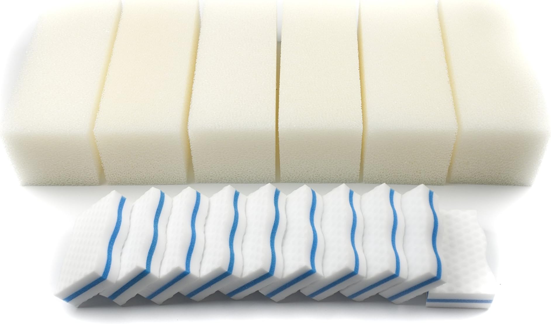 LTWHOME Value Pack of Foam Filter Pads Fit for Aqua Clear 110/500 AquaClear with Dual Sided Cleaning Melamine Sponge (Pack of 16)