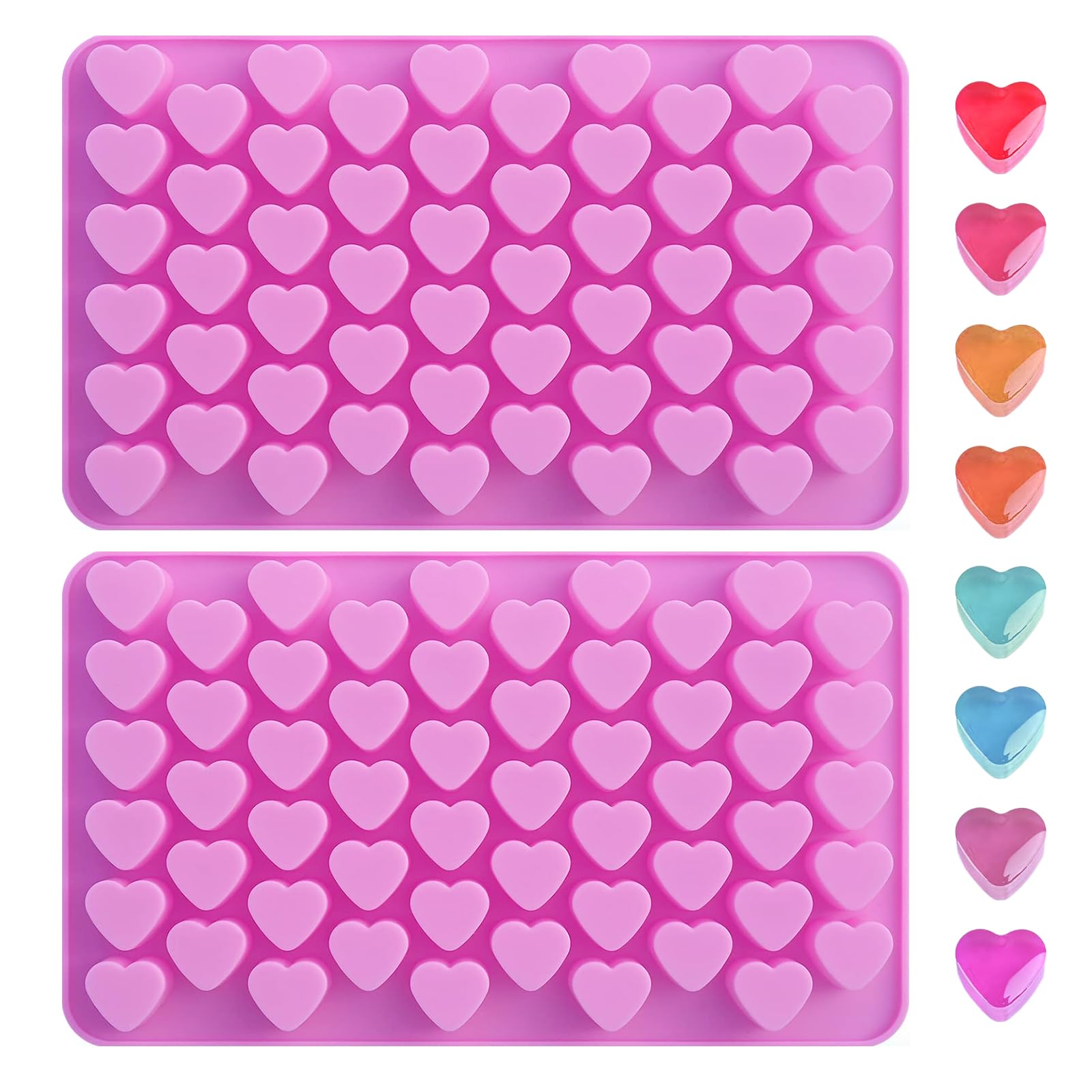 TELAIN Chocolate Mould Silicone, BPA-Free with FDA & LFGB Certification, Set of 4 with Heart and Animal Designs, Flexible and Easy to Clean, Perfect for Baking and Sweets