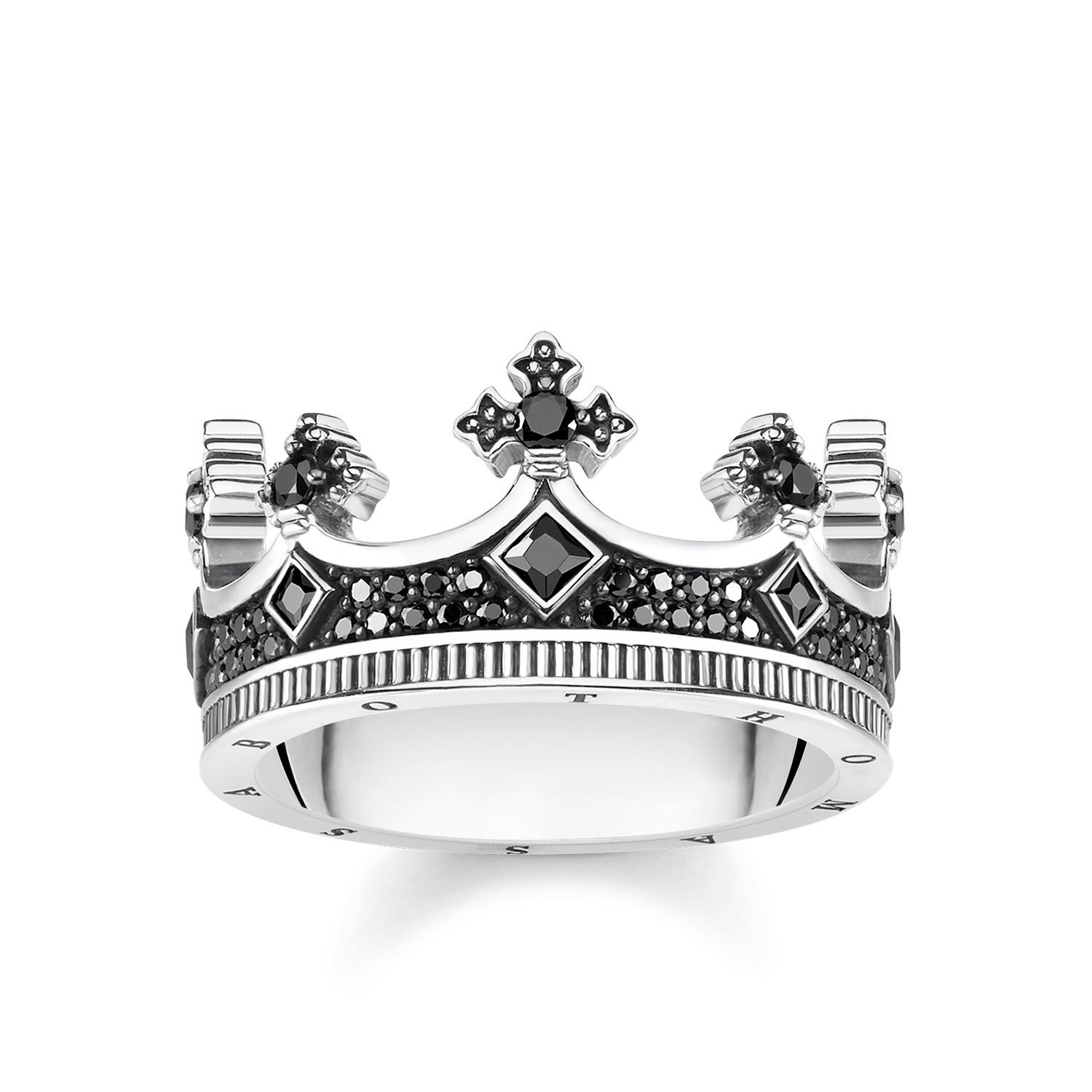 Thomas Sabo ring crown 925 Sterling Silver, Blackened
