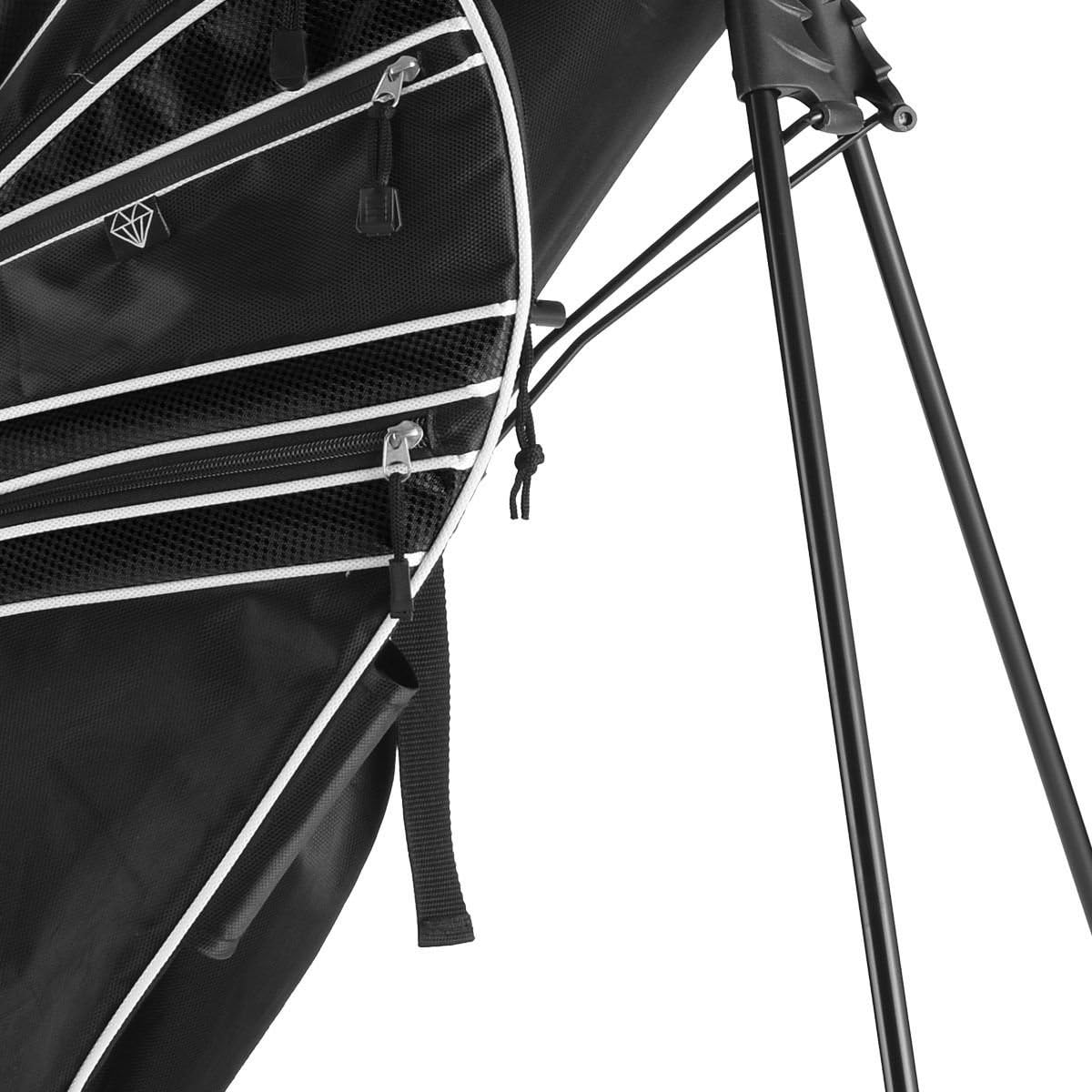 Tangkula Golf Stand Bag w/6 Way Divider Carry Organizer Pockets Storage Golf Travel Bag(Black) : Sports & Outdoors