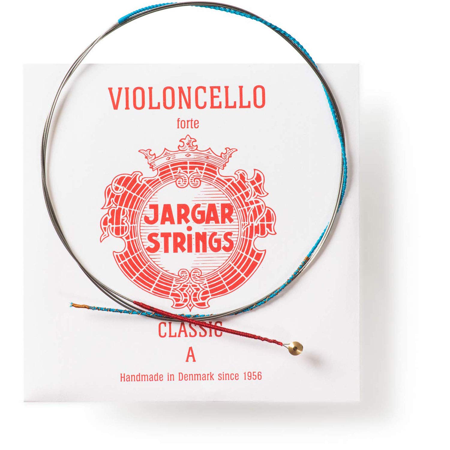 Jargar Classic A Chrome Steel - 4-String Set - Cello String - Forte - Gauge/Tension 0.76mm/18.5kp/40.7lbs