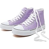 hash bubbie High Top Sneakers for Women Classic High Tops Canvas Shoes Lace up Women's Fashion Sneaker