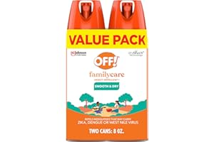 OFF! Family Care Insect & Mosquito Repellent, Bug Spray Containing 15% DEET, Protects Against Mosquitoes, 4 Oz, 2 Count