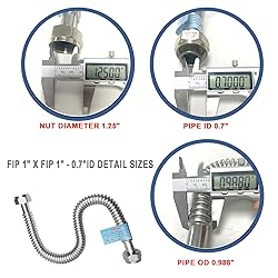 PEVEPEXE 2 PACK, 24" Length Stainless Steel