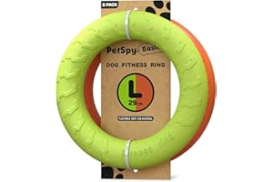 PetSpy Dog Ring Toy – Frisbee Ring Puller for Outdoor Play, Floating Training & Fetch Toy for Throwing, Catching & Chewers – Durable EVA Flying Disc for Small, Medium & Large Dogs